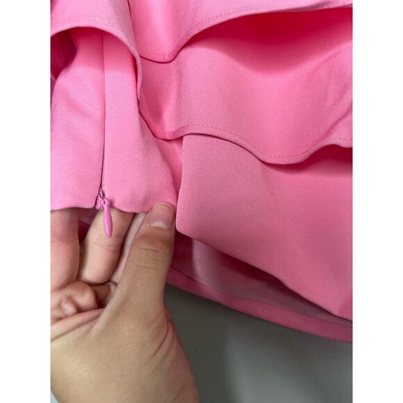 Endless Rose Pink One Shoulder Cropped Ruffle Top Fairy Pink Aesthetic Top NWT S - Picture 3 of 7